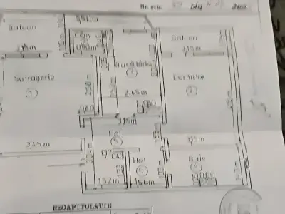 Schiță plan apartament de vanzare in Galati Galati