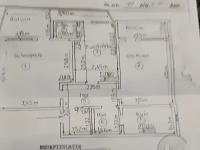 Plan detaliat apartament de vanzare in Galati Galati