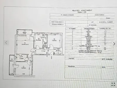 schita detaliata apartament vanzare-cumparare Ploiești Prahova