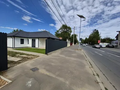 Casa de inchiriere Balotești Ilfov vedere exterioara strada