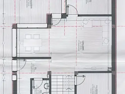Plan arhitectural casa de vanzare in Bragadiru Ilfov schita