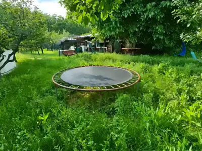 Curte cu trambulina langa casa de vanzare in Buftea Ilfov