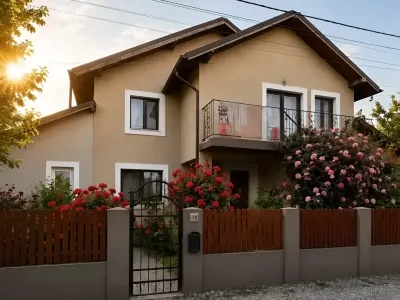 intrare cocheta cu flori casa vanzare cumparare Vidra Ilfov