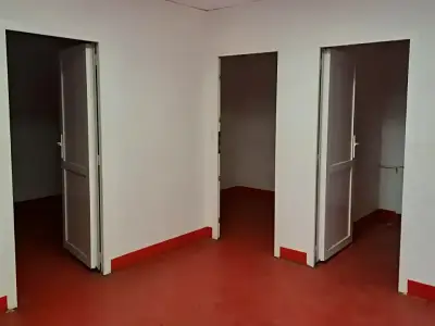 Hala de inchiriat Afumati Ilfov trei usi si podea rosie