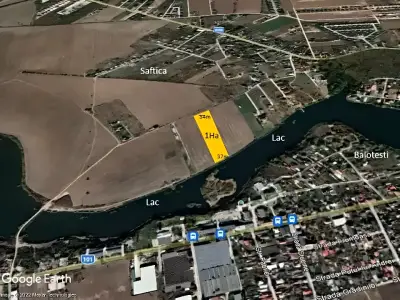 Localizare teren de vanzare Balotești Ilfov zona industriala