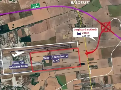 teren vanzare cumparare Balotești Ilfov localizare satelit aeroport