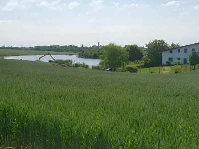 Teren intravilan verde de vanzare Balotești Ilfov langa apa