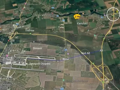 Harta localizare satelit teren vanzare cumparare Balotești Ilfov