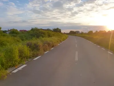teren vanzare cumparare Balotești Ilfov drum asfaltat apus