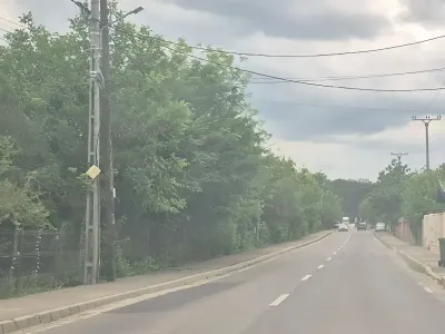 Teren de vanzare Balotești Ilfov strada asfaltata copaci