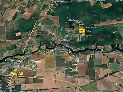 Harta satelit teren de vanzare Balotești Ilfov amplasament