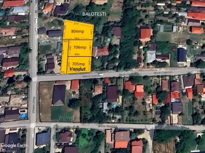 harta satelit lot teren vanzare cumparare Balotești Ilfov