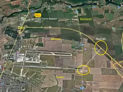 Localizare teren vanzare-cumparare Balotești Ilfov harta