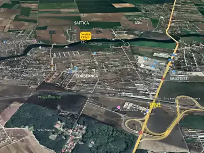 Harta amplasament teren vanzare cumparare Balotesti Ilfov