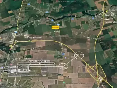 Locatie teren vanzare-cumparare langa aeroport Balotesti Ilfov