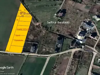 Teren de vanzare in Balotesti Ilfov harta locatie
