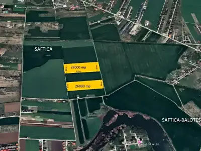 Teren de vanzare in Balotești Ilfov vedere din satelit