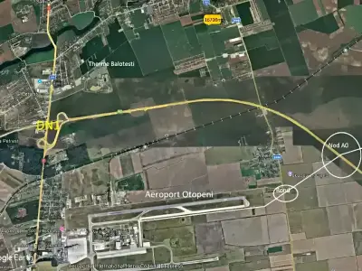 Harta pozitionare teren langa aeroport Balotesti Ilfov