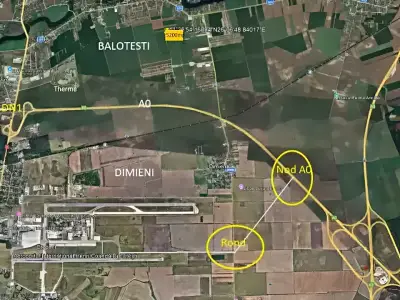 Localizare aeroport pentru teren in Balotești Ilfov
