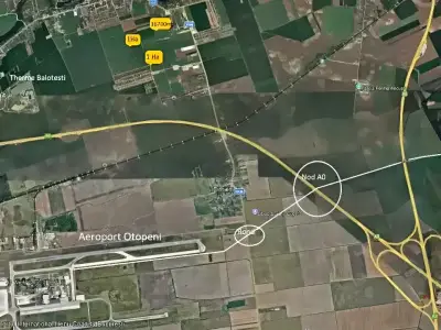 Harta aeroport si teren de vanzare-cumparare Balotesti Ilfov
