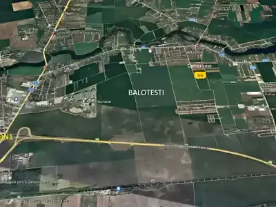 Localizare satelit teren de vanzare-cumparare Balotesti Ilfov