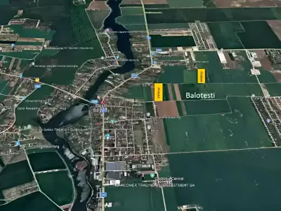 Localizare pe harta satelit teren de vanzare Balotesti Ilfov
