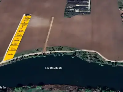 Harta satelit vanzare cumparare teren langa lac Balotesti Ilfov