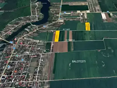 Harta satelit zona Balotesti Ilfov pentru teren de vanzare