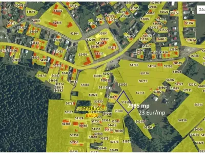Harta satelit cu amplasament teren vanzare-cumparare Beliș Cluj