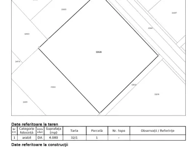 Desen geometric lot teren vanzare cumparare Blejești Teleorman