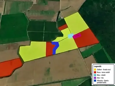 Harta satelit teren de vanzare cumparare in Bucesti Galati