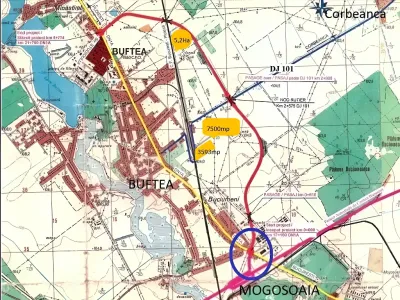 schita si plan cadastral teren vanzare cumparare Buftea Ilfov