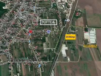 harta satelit vanzare cumparare teren Buftea Ilfov amplasament