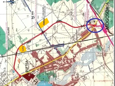 Plan cadastral teren vanzare cumparare Buftea Ilfov schita