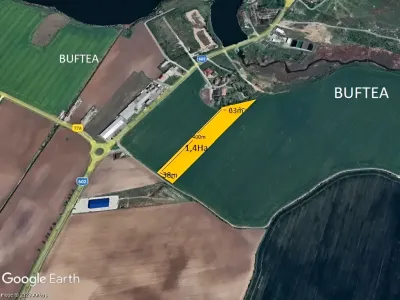 Harta satelit amplasament teren de vanzare Buftea Ilfov