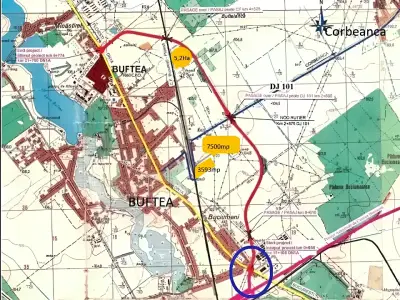 Plan cadastral teren de vanzare in Buftea Ilfov