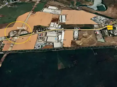 Teren vanzare cumparare Buftea Ilfov vedere satelit zona verde