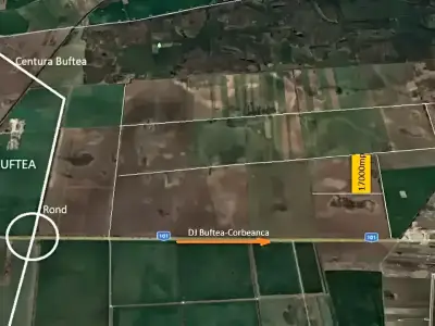 Harta satelit teren de vanzare cumparare Buftea Ilfov zona