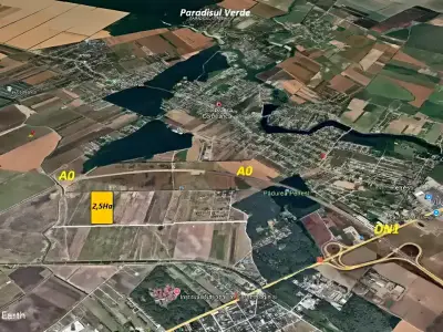 Harta locatie teren de vanzare-cumparare Corbeanca Ilfov
