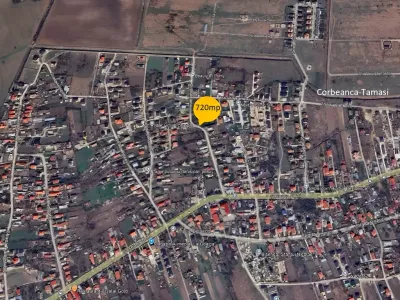 localizare pe harta satelit teren vanzare cumparare Corbeanca Ilfov