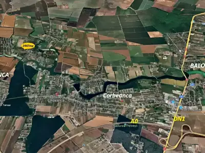 Localizare pe harta teren vanzare-cumparare Corbeanca Ilfov