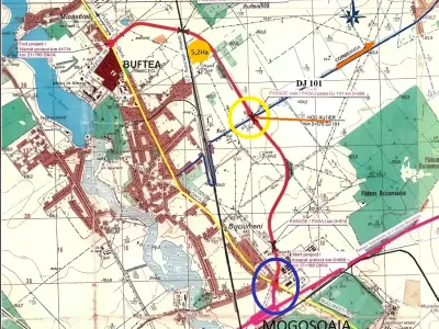 Plan cadastral si schita teren vanzare cumparare Corbeanca Ilfov