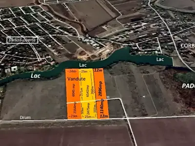 Harta satelit teren de vanzare in Corbeanca Ilfov Romania