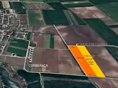 Plan amplasament teren de vanzare Corbeanca Ilfov harta