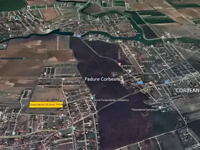 Localizare teren vanzare Corbeanca Ilfov langa padure