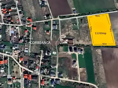 Harta satelit teren vanzare cumparare in Corbeanca Ilfov