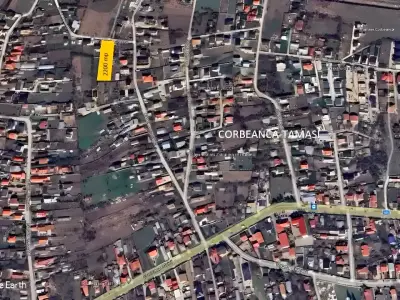 Teren de vanzare Corbeanca Ilfov localizare satelit
