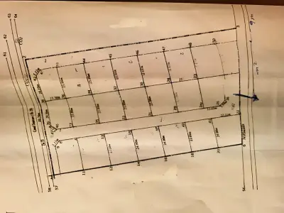 Plan cadastral teren vanzare cumparare in Corbeanca Ilfov
