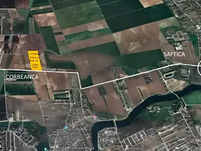 Imagine satelit teren de vanzare Corbeanca Ilfov harta