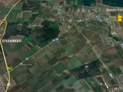 imagine din satelit teren vanzare cumparare Dascălu Ilfov